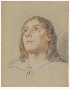 髪の長い派手な青年の頭 作： Eustache Lesueur