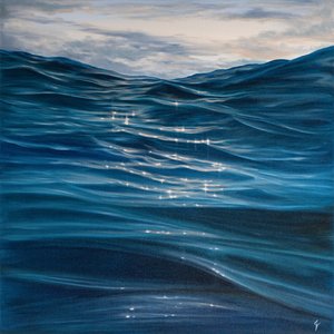 Dances With Waves, 2020（キャンバスに油彩） 作： エヴァ・ヴォルフ