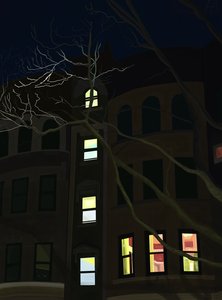 夜の8番街（デジタルアート） 作： エヴァン・スクラー