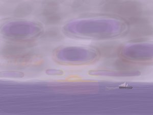 大西洋、2015年（iPadでApple pencilを使って手描きしたもの） 作： エヴァン・スクラー