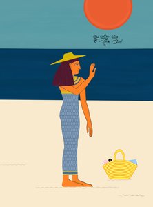 Beach Day With Hieroglphics, c.2020-24（デジタルアート） 作： エヴァン・スクラー
