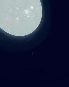 月と土星、2020-24年頃（デジタルアート）