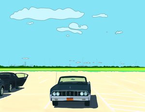駐車場、ロッカウェイ・ビーチ（デジタルアート）