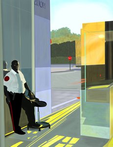 警備員、ケネディ・センター、ワシントンDC（デジタルアート） 作： エヴァン・スクラー