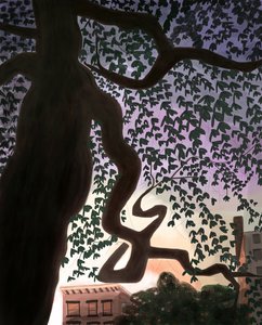 Tree and Avenue At Dusk, 2016（iPadでアップルペンシルを使って手描きした。）