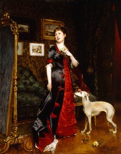 新しいドレス、1888 作： Evariste Carpentier