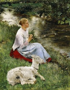 若い羊飼い、 作： Evariste Carpentier
