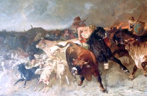 略奪者、1867年 作： Evariste Vital Luminais