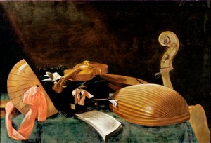 楽器のある静物 作： Evaristo Baschenis