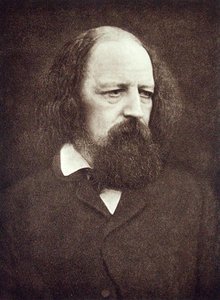 アルフレッド・ロード・テニソン（1809-92）の肖像（1889-91年頃）（モノクロ写真