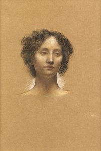 少女の頭 作： Evelyn De Morgan