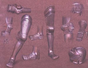 鎧の研究、その1（チョーク 作： Evelyn De Morgan