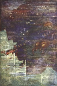 ヒデサトとムカデ、F Hadland Davis 作「The Myths and Legends of Japan」のイラスト 作： Evelyn Paul