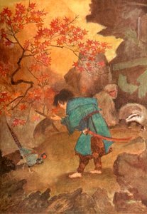 「桃太郎とキジ」、1912年。 作： Evelyn Paul