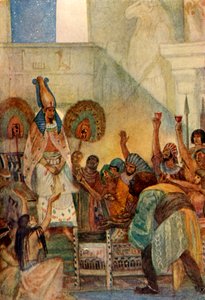 「オシリスはだまされて箱に入れられた」、1915年。 作： Evelyn Paul