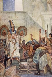 ルイス・スペンスの「古代エジプトの神話」のイラスト、胸に惑わされたオシリス 作： Evelyn Paul