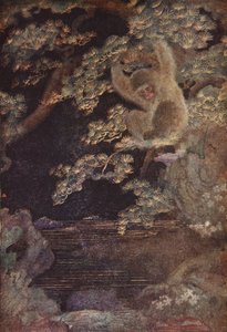 くらげとさる、F・ハドランド・デービス作「日本の神話と伝説」より 作： Evelyn Paul