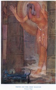 トートと主任魔術師、「The Book of Myths」のイラスト（カラーリソ） 作： Evelyn Paul