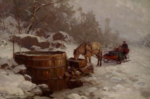 By the Water Station (oil on canvas)   1454505   ja       japanese Successfully Translated  Original: A Scene from the Play Kuzunoha Translat: A Scene from the Play 