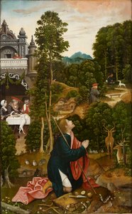 1517 年の聖ロックの生涯の一場面。 作： Everaert Orley