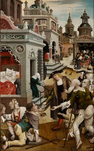 1517 年の聖ロックの生活の場面。