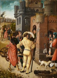 1517 年の聖ロックの生活の場面。 作： Everaert Orley
