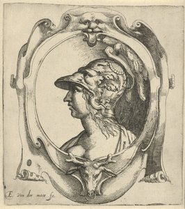 ヘルメットを持つ若い女性のバスト 作： Everard Crynsz. van der Maes