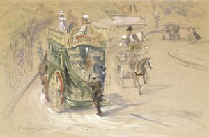 セントラルパークにて 作： Everett Shinn