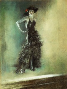舞台 - 黒いドレス 作： Everett Shinn
