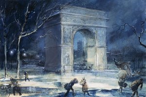 ザ・アーチ、ワシントン・スクエア 作： Everett Shinn