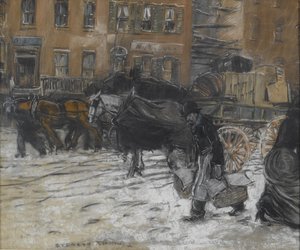 ニューヨーク、21丁目の冬 作： Everett Shinn