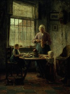 家族の食事、1890年代。