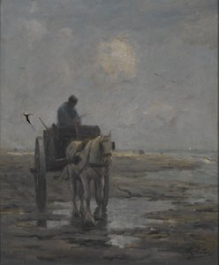 馬とカート（キャンバスに油彩） 作： Evert Pieters