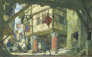 聖ディオニシウスの訴状での演劇祭の舞台デザイン 作： Evgeni Evgenievitch Lanceray