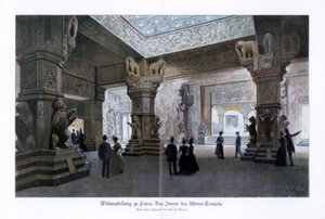 クメール寺院、パリ万博、1889年、1900年。 作： Ewald Thiel
