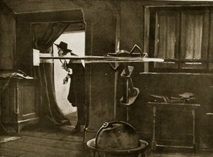ジェレミアホロックスの展望台でのイラスト、「ハッチンソンのイギリス国民の物語」、1923年頃 作： Eyre Crowe