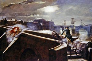 The Brigs of Ayr」（油彩・キャンバス） 作： Eyre Crowe