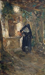 エゼキエーレ・アセルビ（1850-1920）作、油彩・カンヴァス、92.5x57.5cm 作： Ezechiele Acerbi