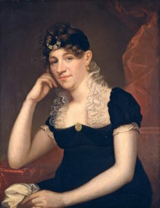 マリア・ガンズヴォート・メルビル夫人アラン・メルビル、c。 1815年。 作： Ezra Ames