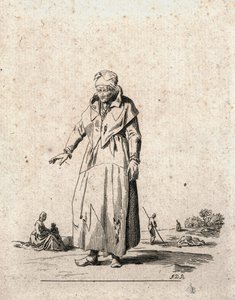 農民の女性（エングレーヴィング） 作： 