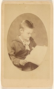 [正体不明の少年が楕円形のスタイルで本を読んでいる] 作： F.G. Handel