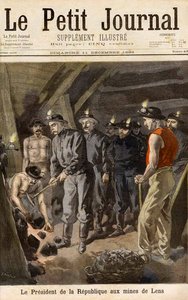 フェリックスフォール（1841-99）1898年12月11日、ルプチジャーナルのレンズ鉱山にある共和国大統領