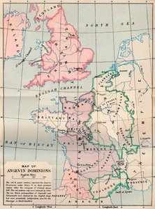 「Angevin Dominions の地図」、1902 年 作： FS Weller