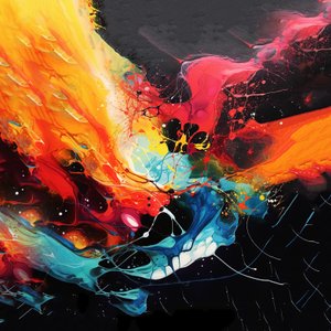 抽象的なアクリル画、リビングルームの壁の装飾、オンデマンド印刷 作： F. Abderrahim