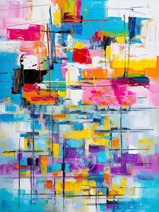 流動的な抽象芸術の絵画 フルカラー、ファインアートプリント