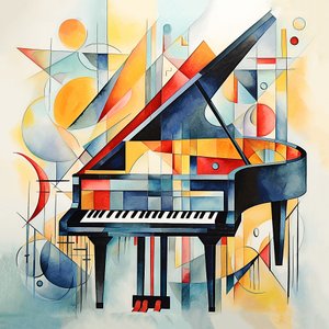 カンディンスキー、抽象的なピアノの鍵盤、ホール＆リビングルームの壁装飾 作： F. Abderrahim