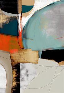 レイヤリング抽象アート, 現代的な壁飾り, オンデマンド印刷