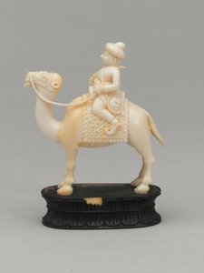 黒の騎士、チェスの駒、インド、1820年頃 作： F. Ernest Jackson