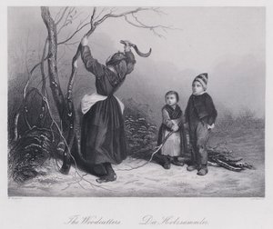 The Woodcutters (エングレービング) 作： F. Grenier