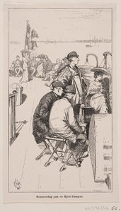 沿岸汽船での夏の日 作： F. Hendriksen